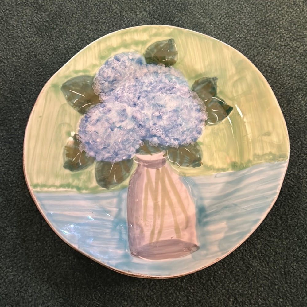 Vietri hydrangea plate